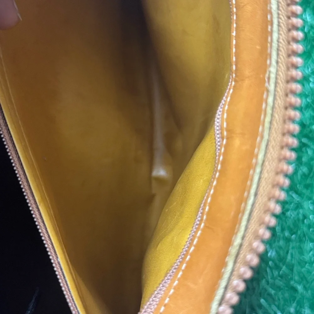 Dooney & Bourke Tan and‎ Cream Leather Satchel